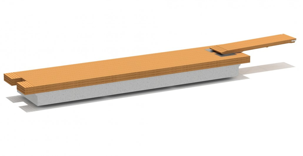 Marinetek Merikarhu 1, raskas betonilaituri